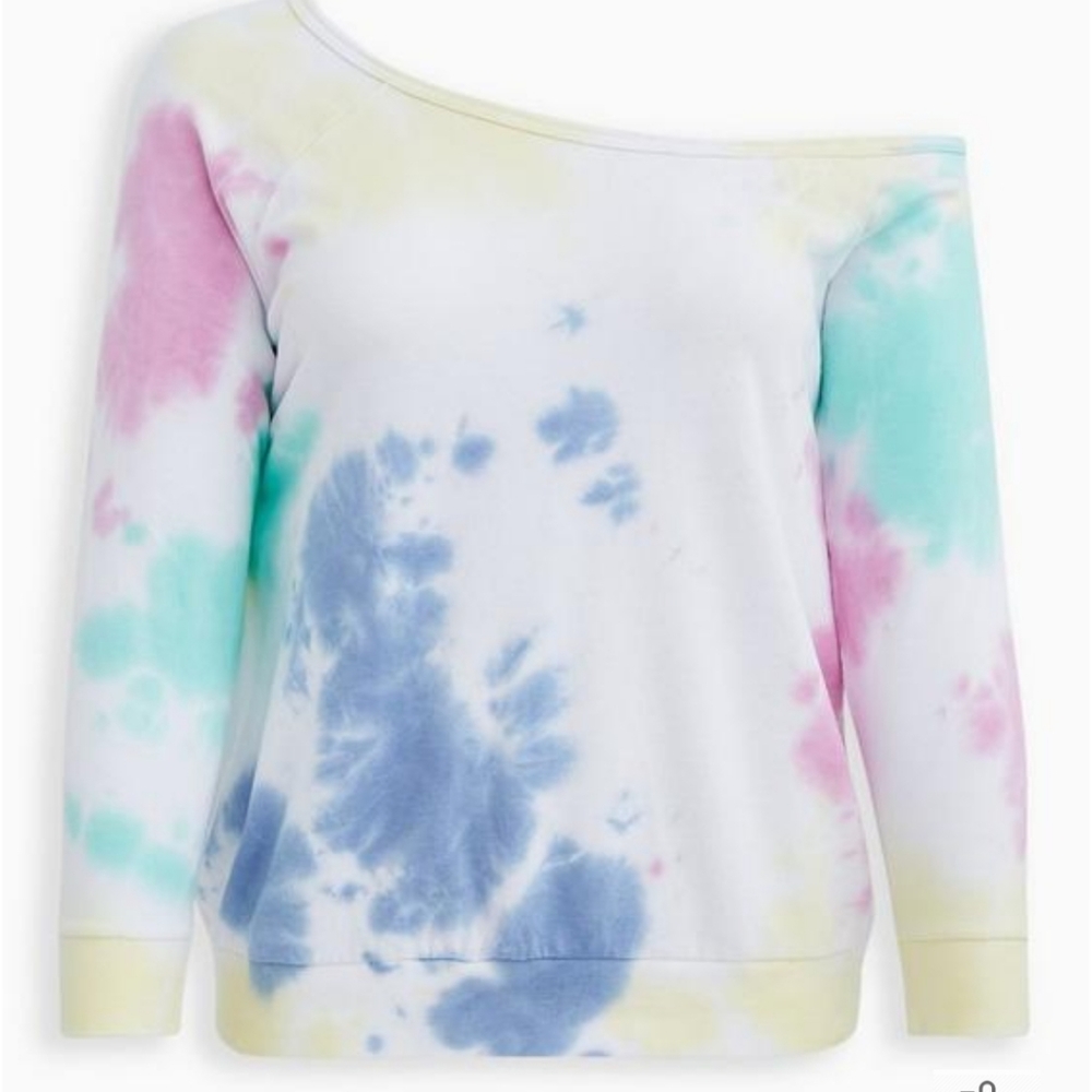NWT Torrid off the shoulder tiedye light weight